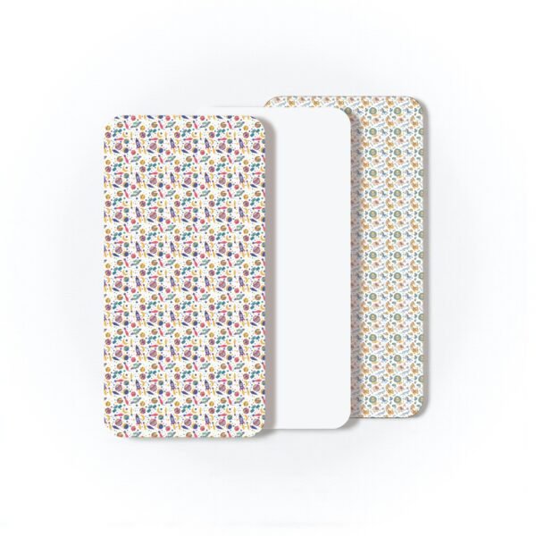 baby bed sheet pack of 3 "jungle, white & rocket"