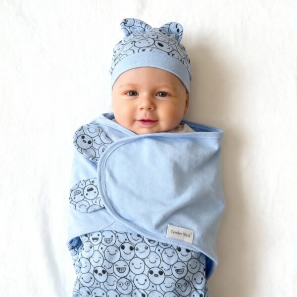 baby swaddle smiley pink (copy)