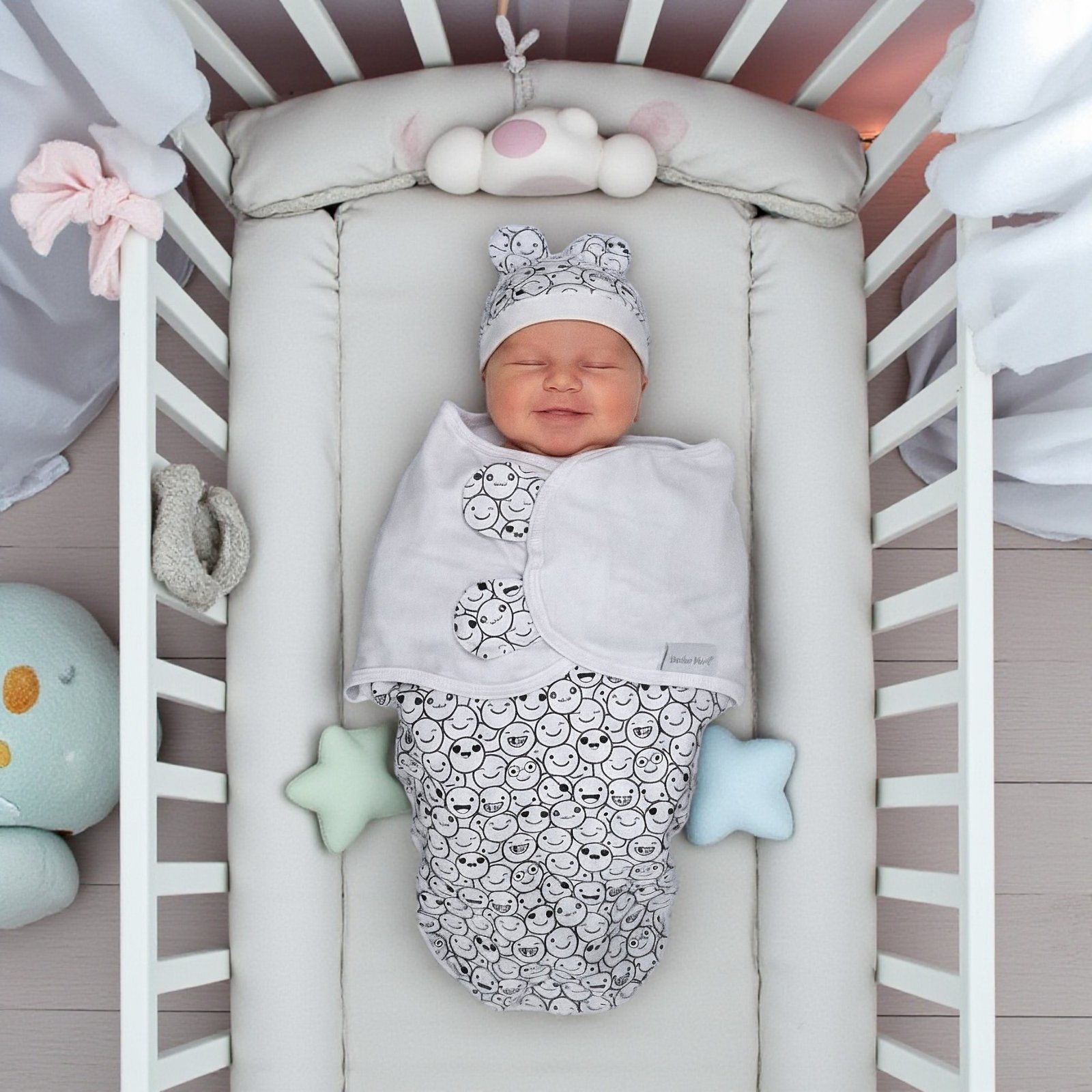 baby swaddle smiley black baby swaddle smiley black
