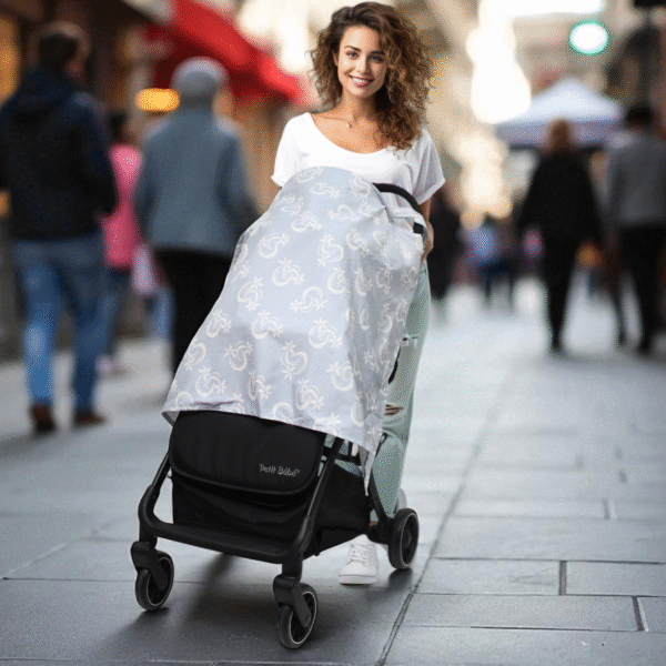 nursing cover blue with support