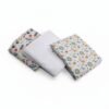 baby bed sheet pack of 3 "jungle, white & rocket" baby bed sheet pack of 3 "jungle, white & rocket"