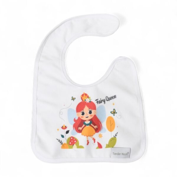 baby bib fairy queen red
