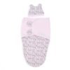 baby swaddle smiley pink