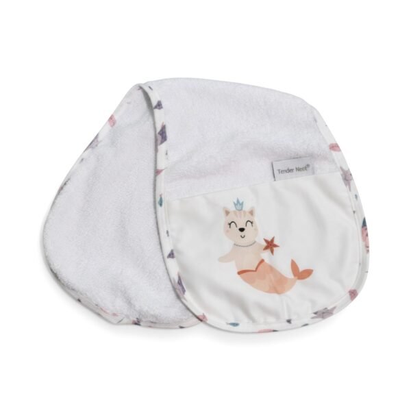 baby burping towel mermaid