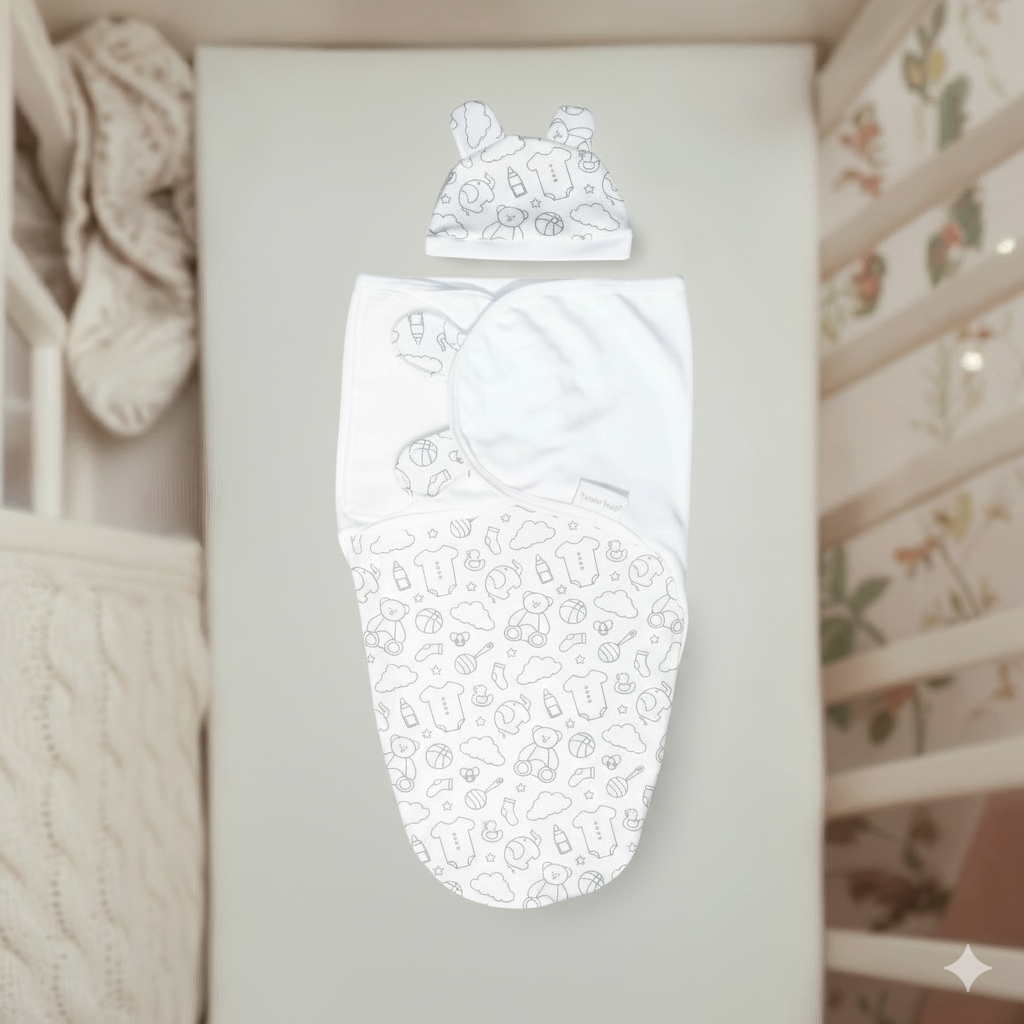 baby swaddle shower black