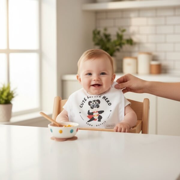 baby bib cute hero panda