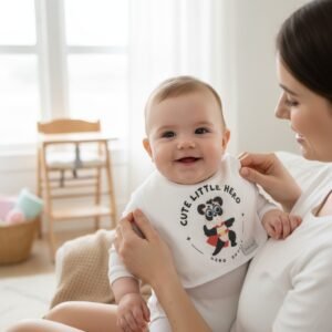baby bib cute hero panda