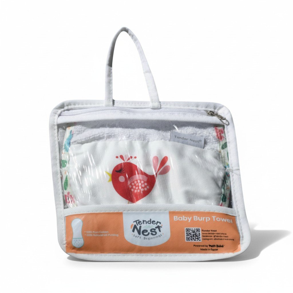 baby burping towel birds