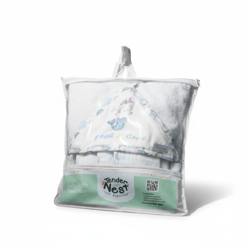 baby bath towels mermaid set of 5 pieces