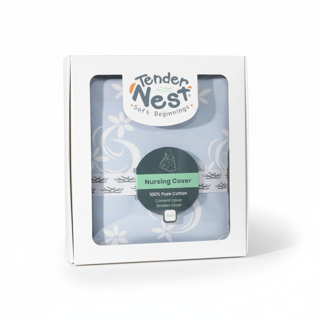 premium cotton nursing cover grey with support