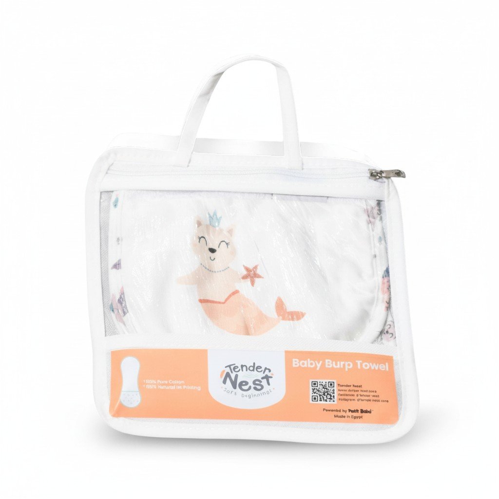 baby burping towel mermaid