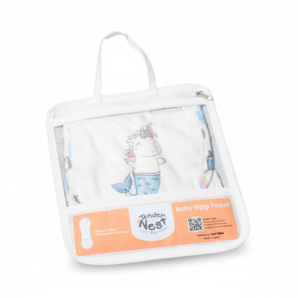 baby burping towel mermaid