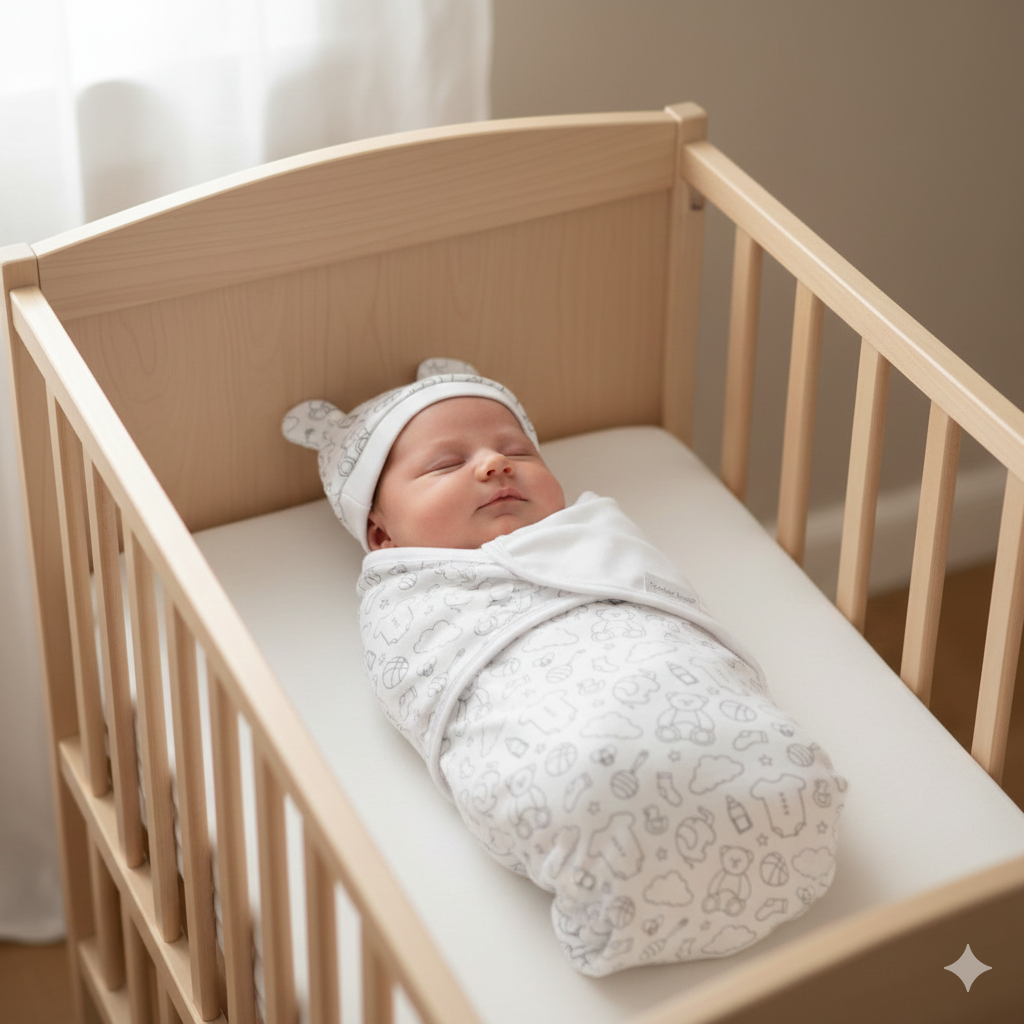 baby swaddle shower black