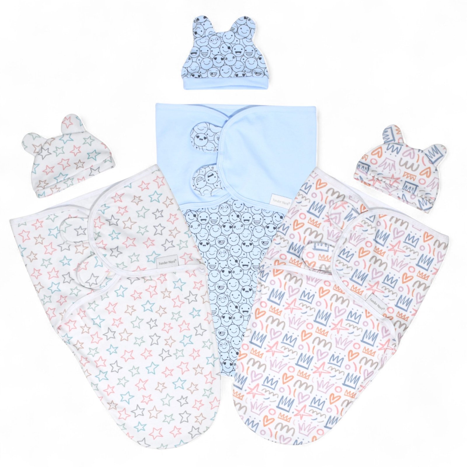 baby swaddle pack of 3, set1
