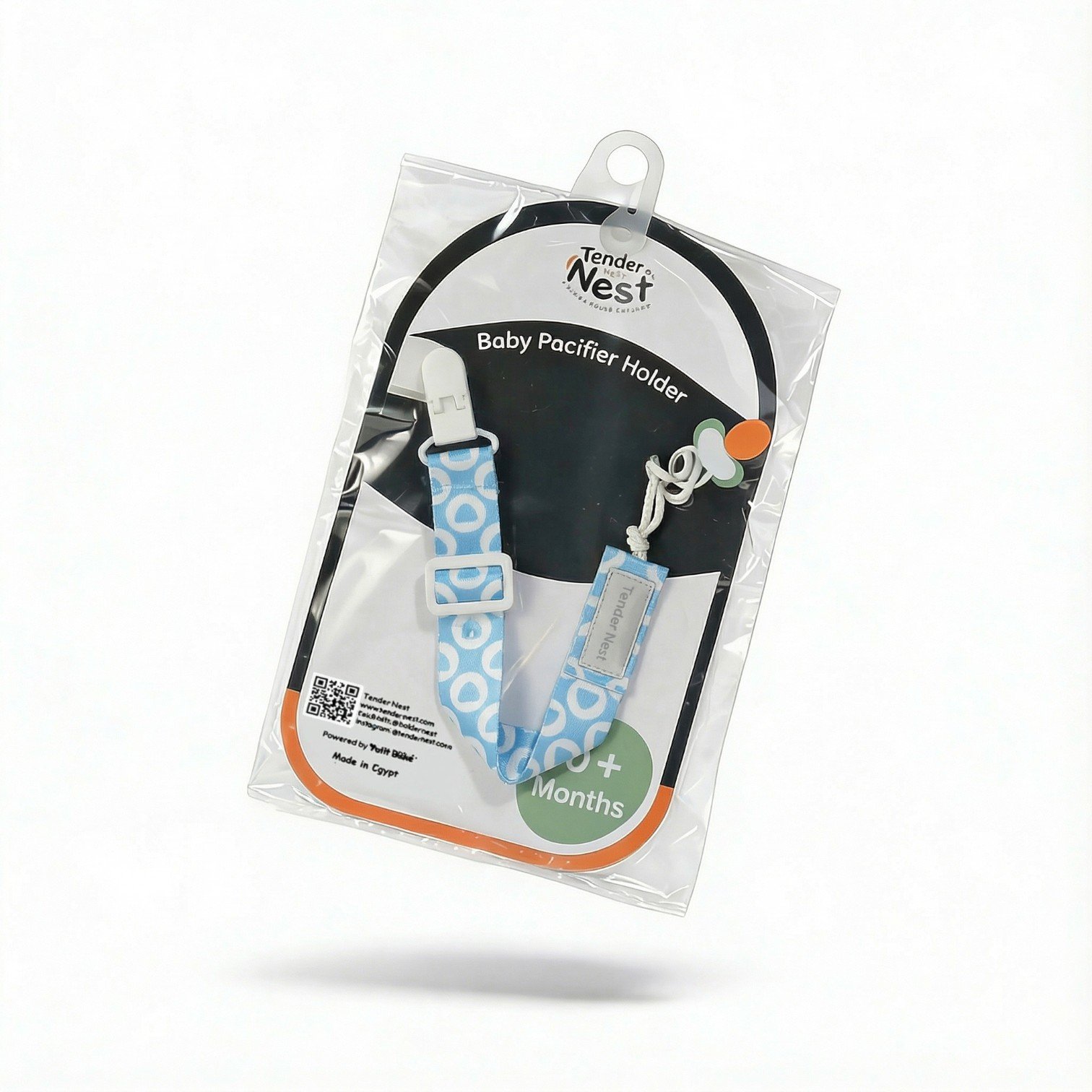pacifier clip satin boy square (copy)