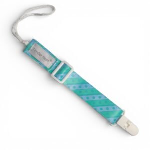 pacifier clip satin boy dots